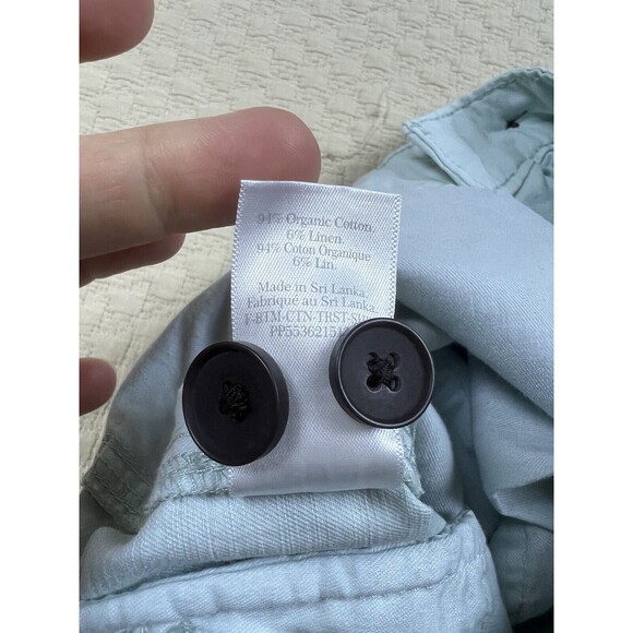 Everlane Bermuda Shorts Organic Cotton The Tourist‎ Pleated  in Ice Blue size 2 - Picture 5 of 10